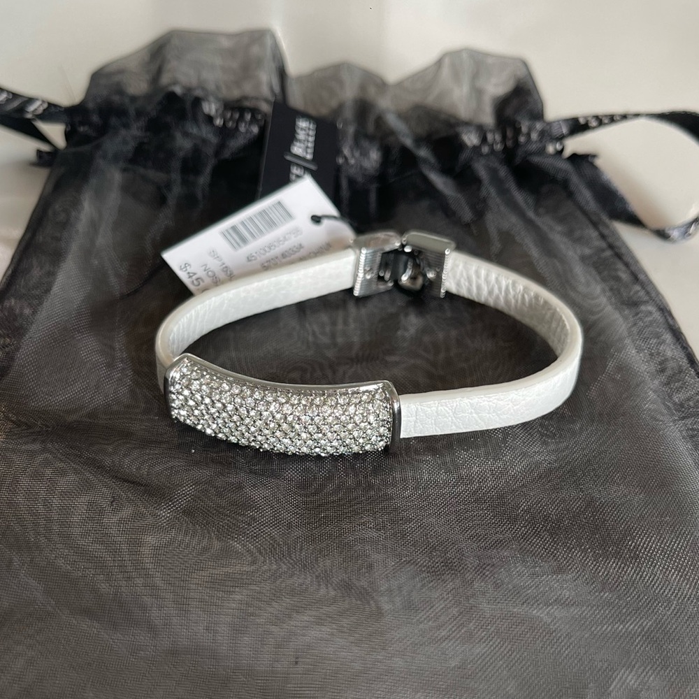 White House Black Market White and Silver Bracelet